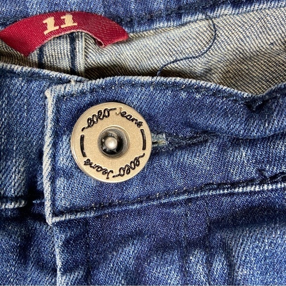 Lolo Denim Design Classic Skinny Crop with Embellished Cuff Junior Size 11 - Picture 12 of 13